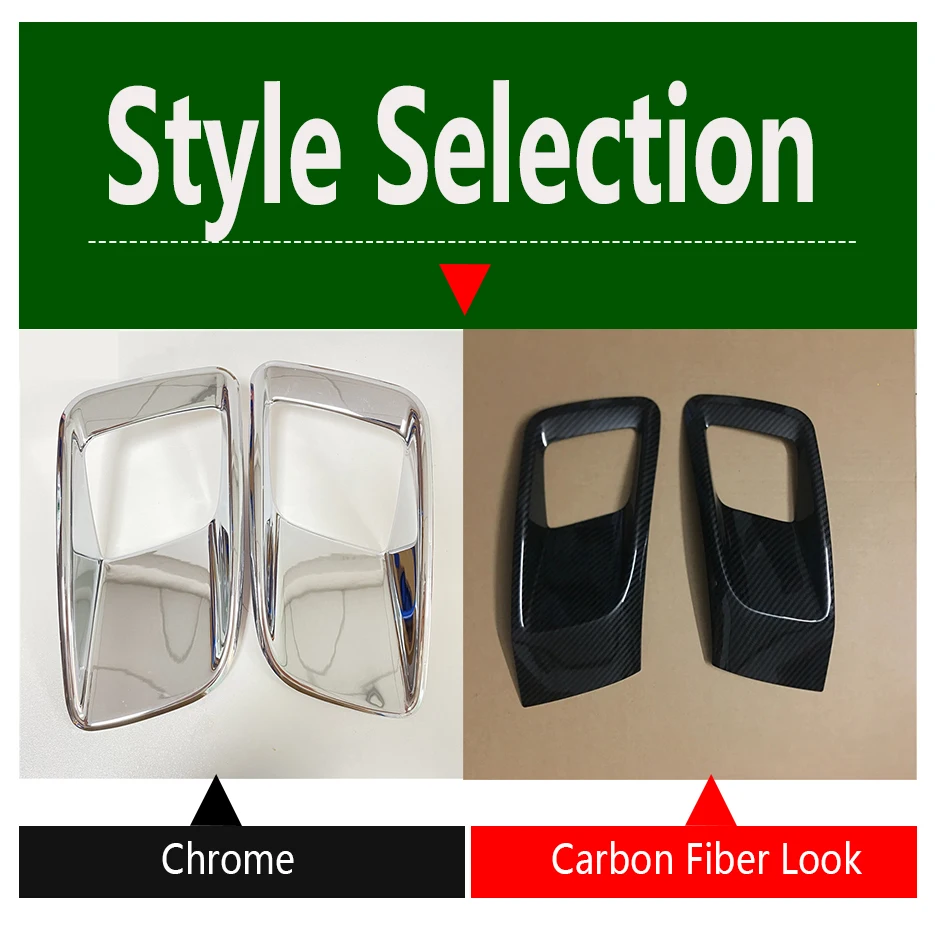 

ABS Chrome / Carbon Fiber Rear Bumper Fog Lamp Light Cover Trim For Peugeot 3008 3008 GT 2017 - 2023 Modification Accessories