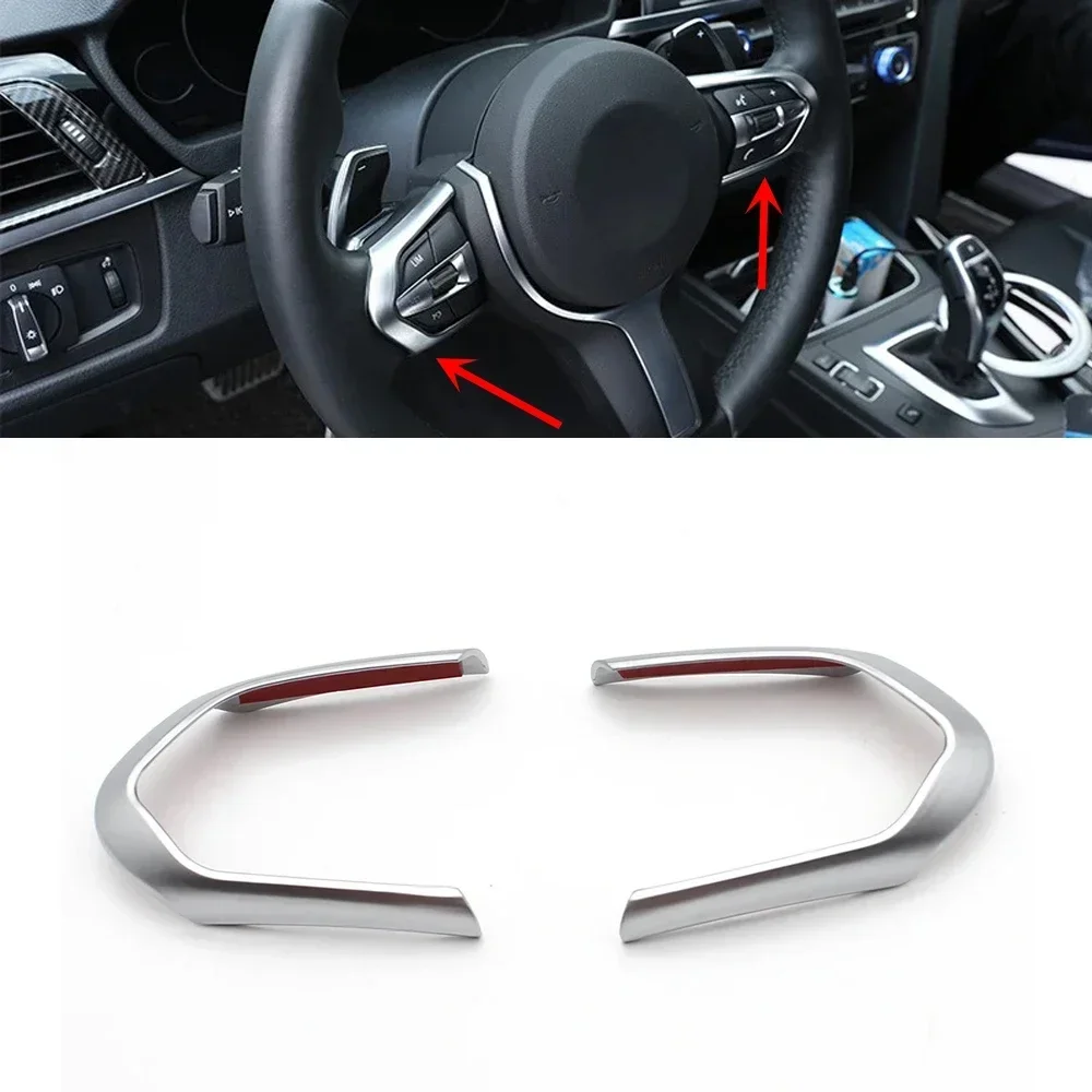 Car Interior Steering Steering Wheel Button Cover Trim Sticker Fit For BMW F20 F21 F22 F23 F32 F33 F34 F39 F15 F16 F85 F86