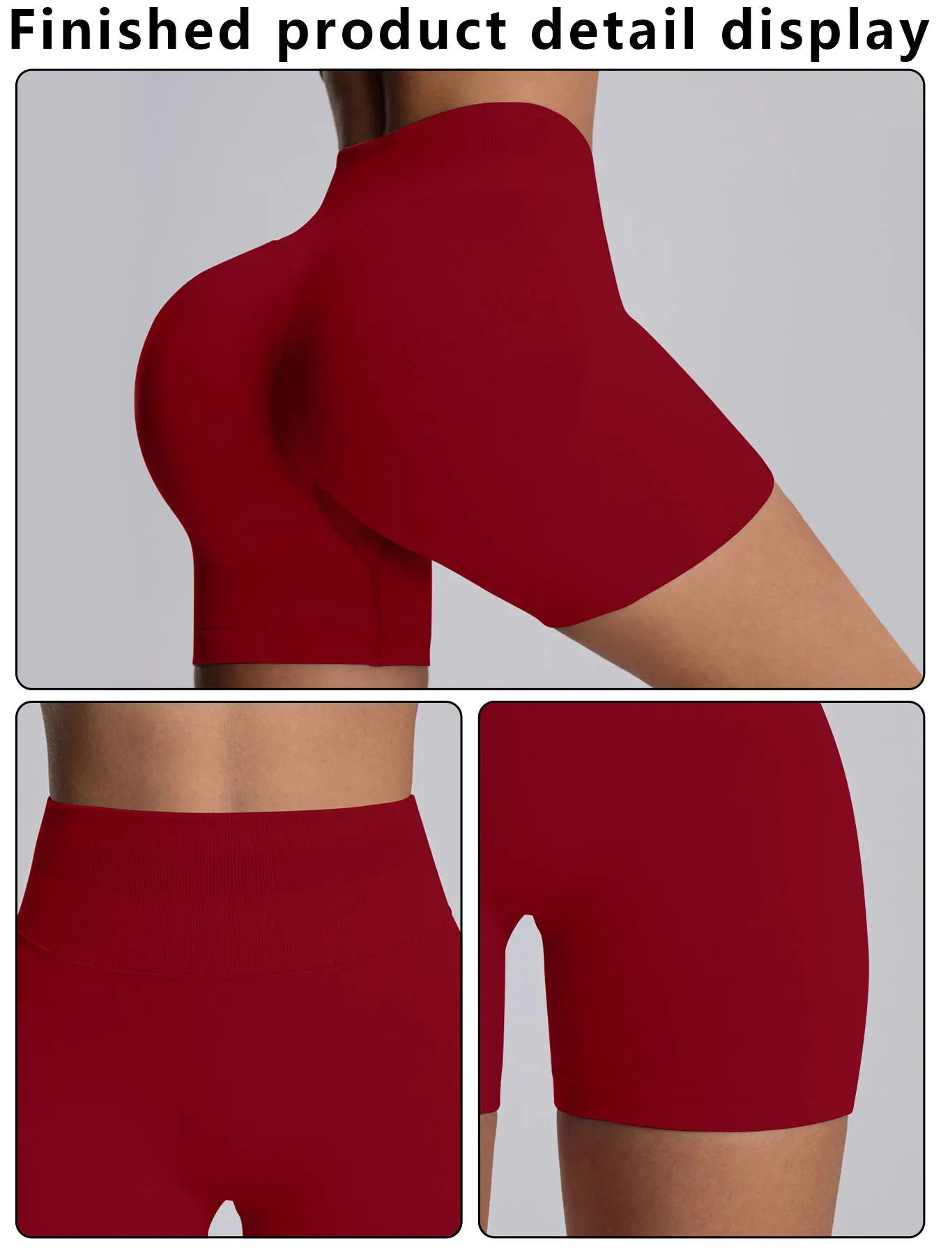 CZGUKE Women's 4.5-inch Fitness Shorts Seamless High Waist Yoga Shorts Hip Lifting Bicycle Sports Shorts Push Up Tight Shorts image 6