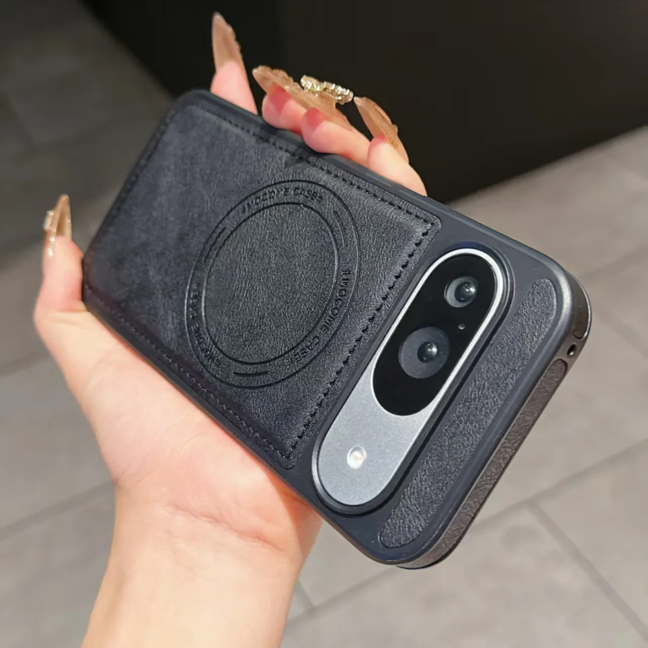 حافظة هاتف لهاتف جوجل بيكسل 10 برو Xl 9 9A 8pro غلاف أعمال مغناطيسي شحن لاسلكي بسيط من الجلد غطاء حماية كامل #4