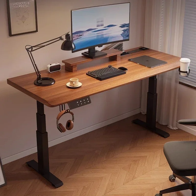 

Регулируемые простые компьютерные столы, элитный офисный электрический стоячий компьютерный стол для кровати, L-образный офисный стол, походный стол