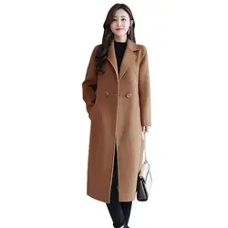 Winter Coat Anti-wrinkle Winter Overcoat Loose Korean Style Winter Overcoat Trendy Midi Length Lady Coat for Shopping