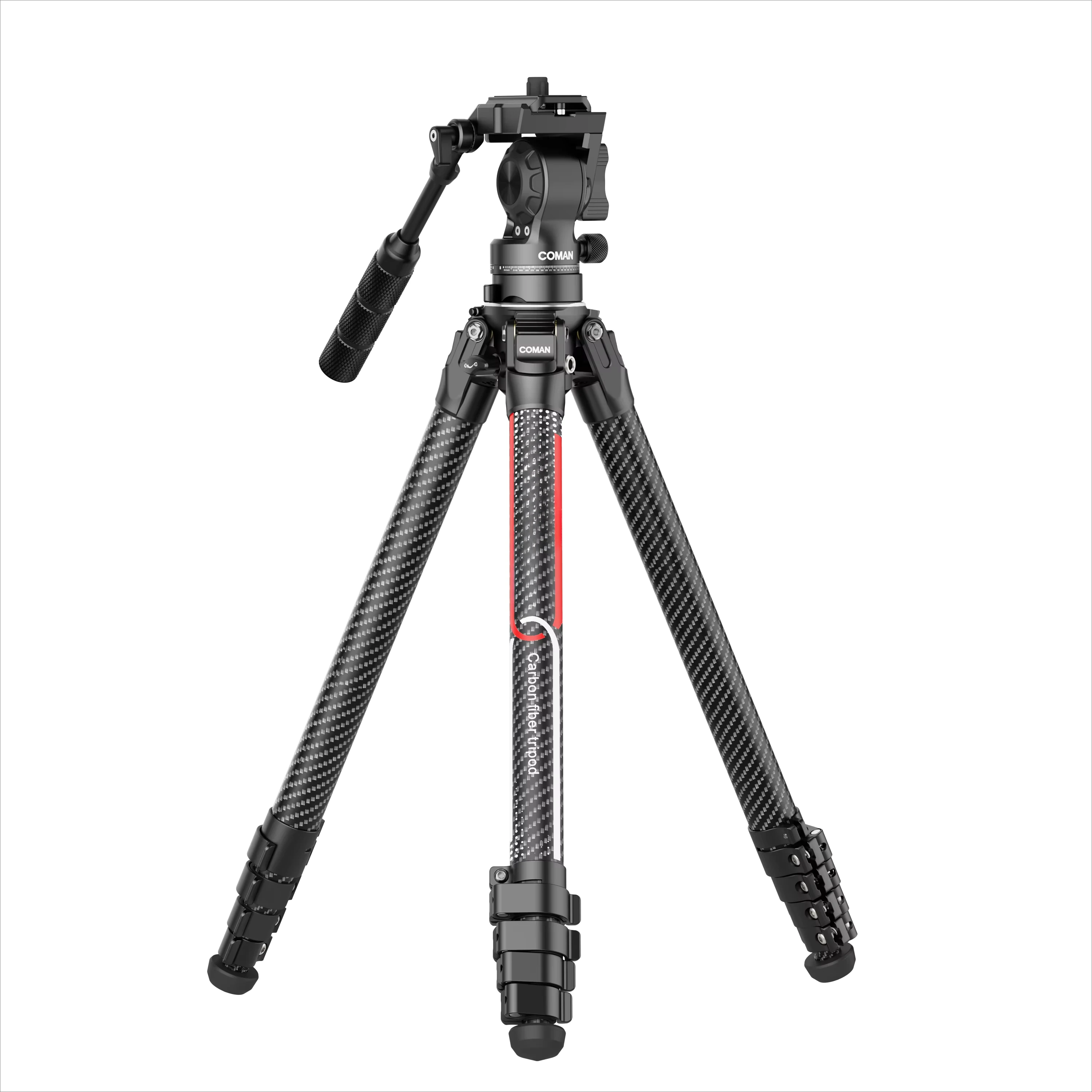 Coman Light H 1.16kg Lightweight Camera Tripod Travel Photography Carbon Fiber Tripod 1.58m