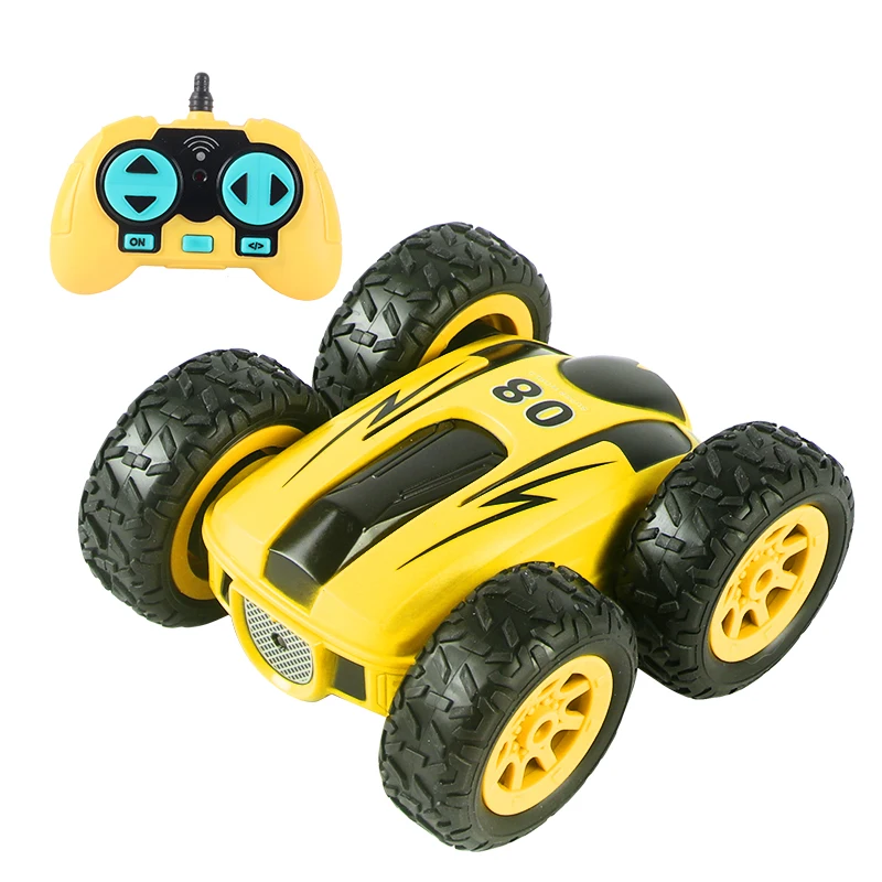 3.7 inch RC Car 2.4G 4CH Double-sided Voiture bounce Drift Stunt Rock Crawler Roll 360 Degree Flip Remote Control Cars Kids Toys