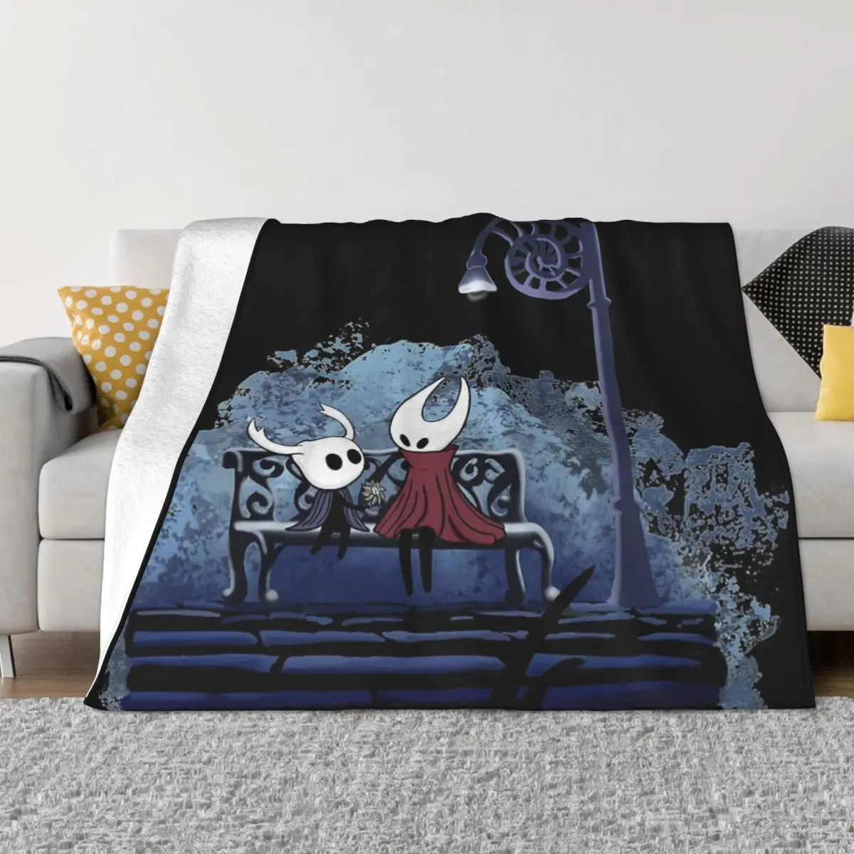 Hollow Knight And Hornet Plush Blanket Quilt For Bed Custom Blanket Personalized Throw Blanket