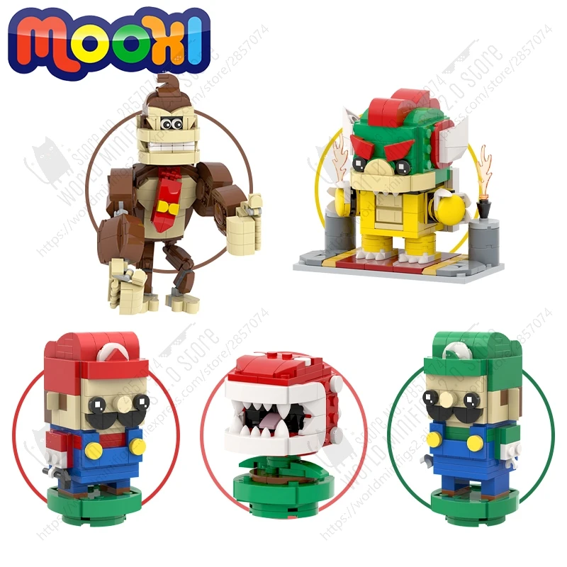 Game Series MOC Characters Building Blocks Creativity Gorilla Cannibal Flower Tortoise Monster Models DIY Assembly Toys For Kids