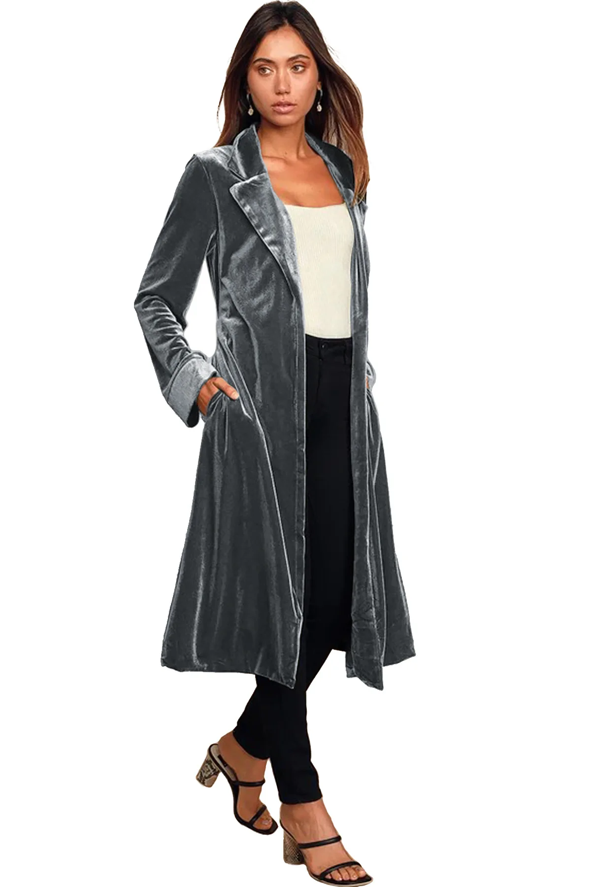 

Canary Long Windbreaker Women's New Autumn Casual Coat Jackets Women Gray/Yellow/Black Trench