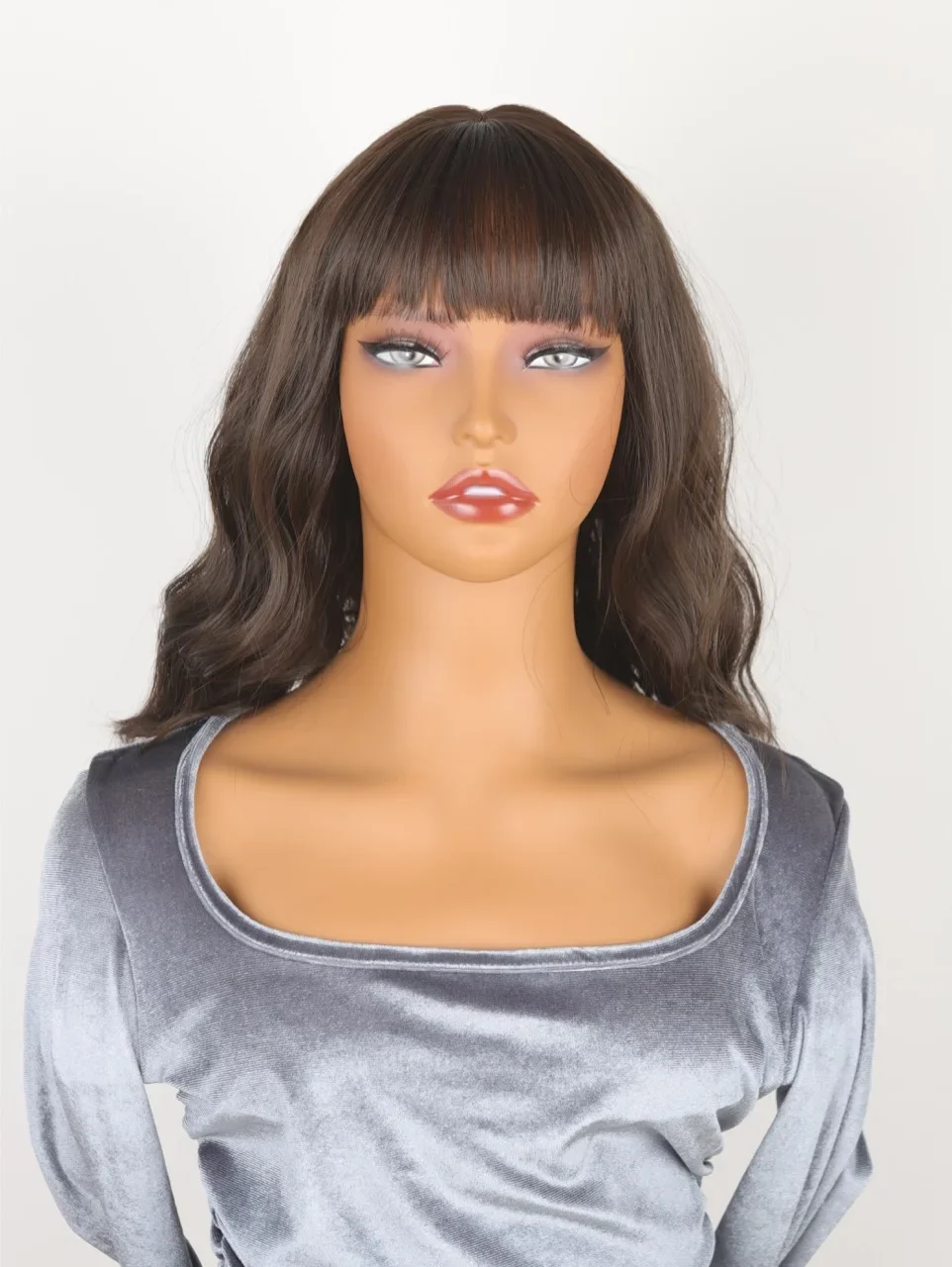 HOVOX Synthetic Female Wig Short Straight Hair Bob Wig Beautiful Sweet Styling High Temperature Fiber Wig