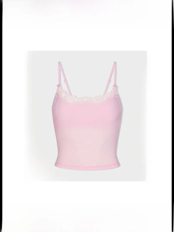 

Серия Kardaian ко Дню святого Валентина: Сексуальный кружевной розовый универсальный топ на бретельках для женщин, модный, милый, облегающий, с U-образным вырезом, для ношения под одеждой