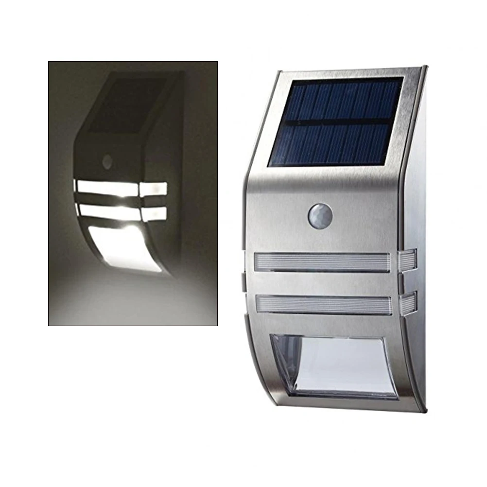

Motion Sensor Wall Mount Stainless Steel Led Outdoor Path Light Waterproof Easy Install Solar Wall Light Solar Pir Lights