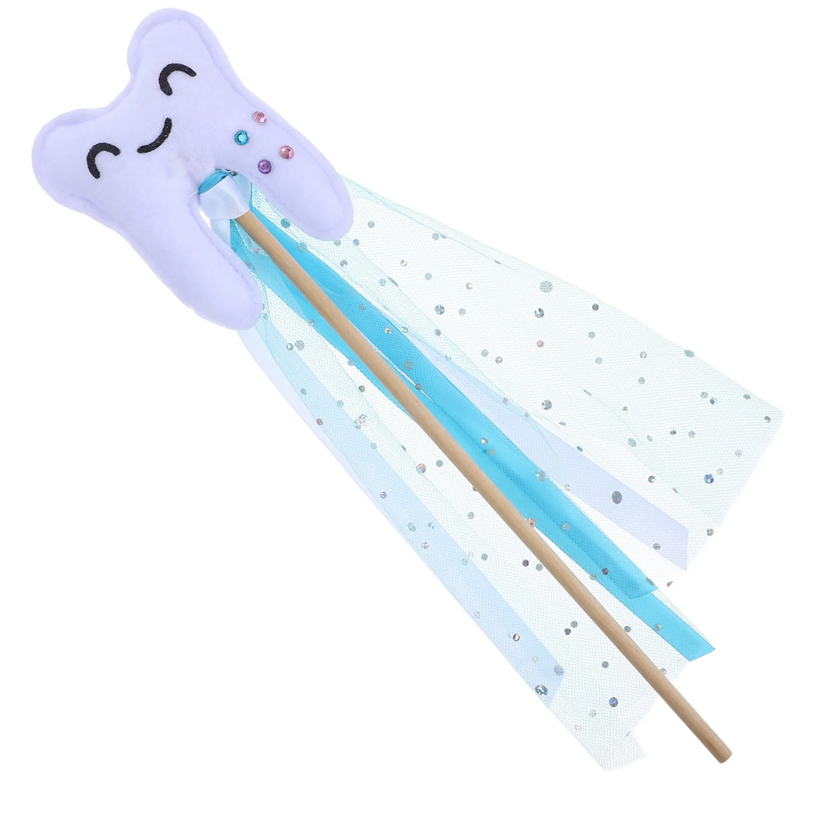 2 قطعة عصا الجنية الأسنان تصميم فريد من نوعه على شكل أسنان ملون لحفلات الأطفال فستان الأداء الدعائم الأميرة الجنية الصولجانات