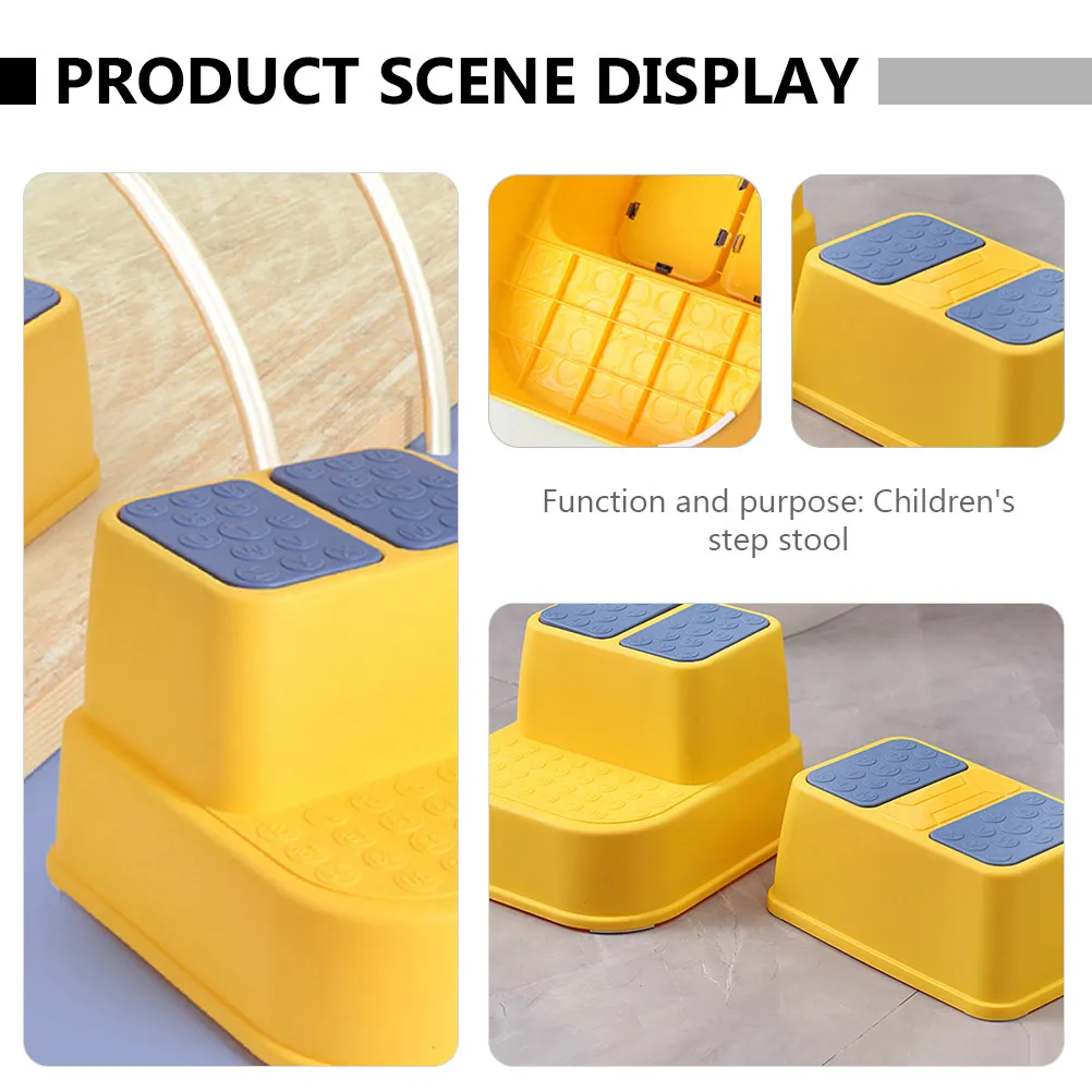 1Pcs Footstool Non-Slip Bathroom Stool for Washing Hands Brushing Teeth Safe Stable Standing Stool
