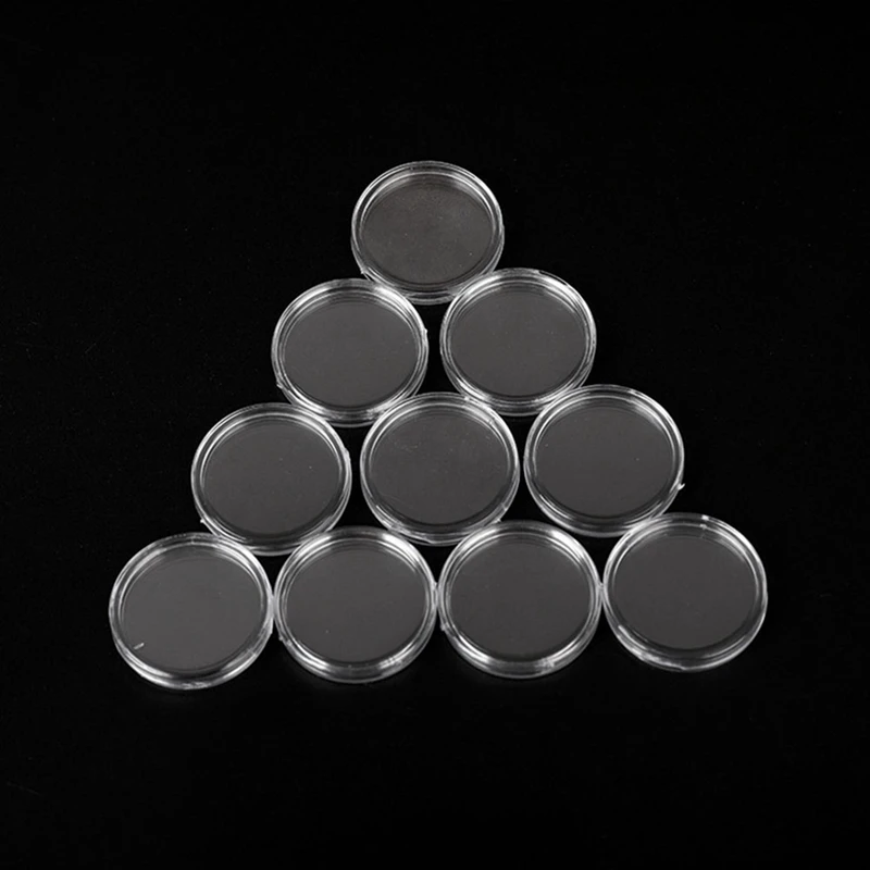 100Pcs 45Mm Inner Diameter Commemorative Coin Box Coin Silver Dollars Storage Protection Box Transparent Plastic Round