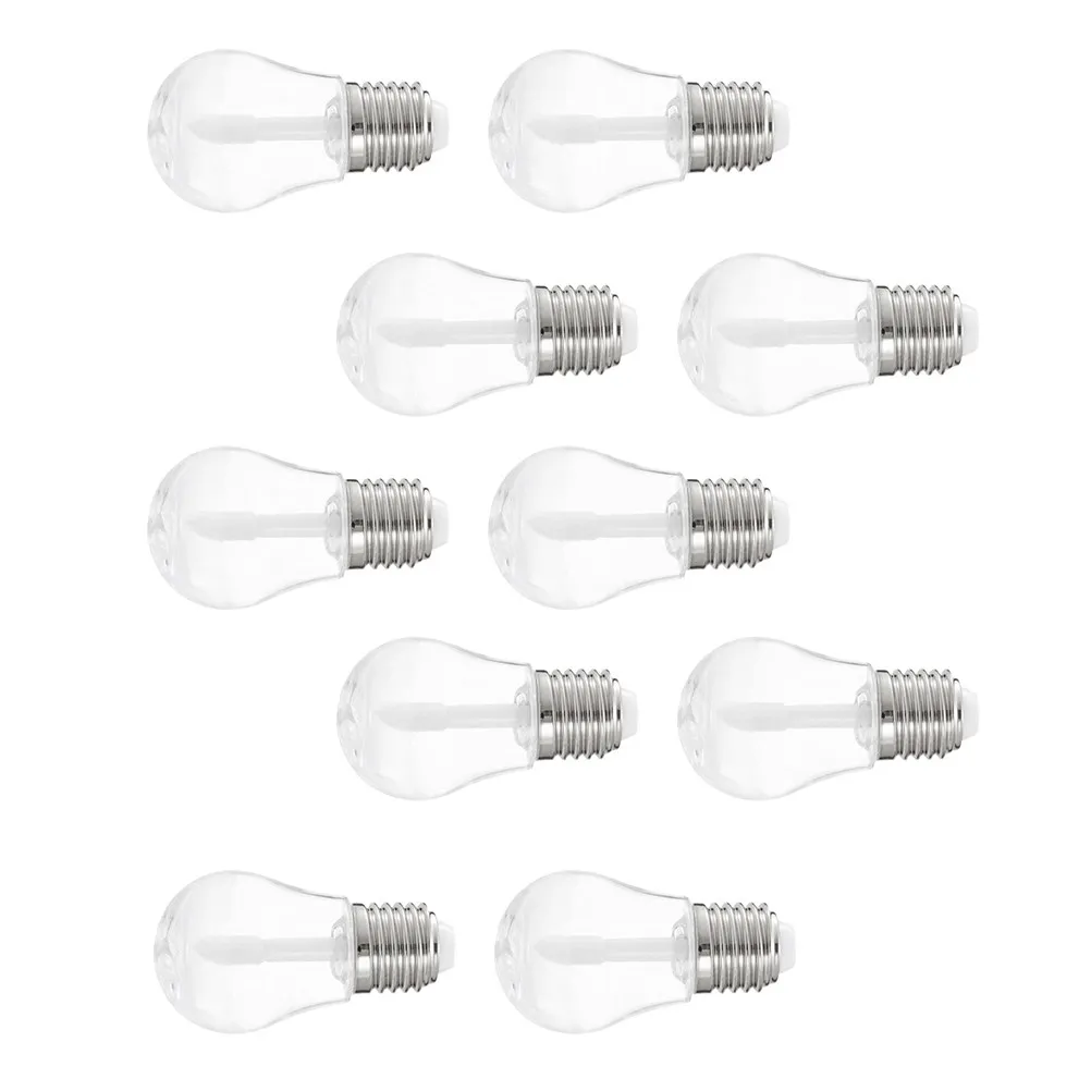 

10 шт. Прозрачные пластиковые тубы для блеска для губ в форме лампочки, многоразовые, для самостоятельного изготовления, дорожный размер, легко моются