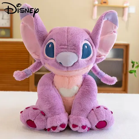Disney Angel Kawaii Gevulde Knuffel Pop Cartoon Leuke Zachte Kussen Room Decor Stitch Vriendin Anime Peluche Kinderen Gift