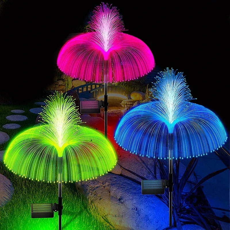 Solar LED Jellyfish Lights Outdoor Garden Decor Lawn Light 7 Color Change Waterproof Patio Yard Pathway Decor Solar Flowers Lamp