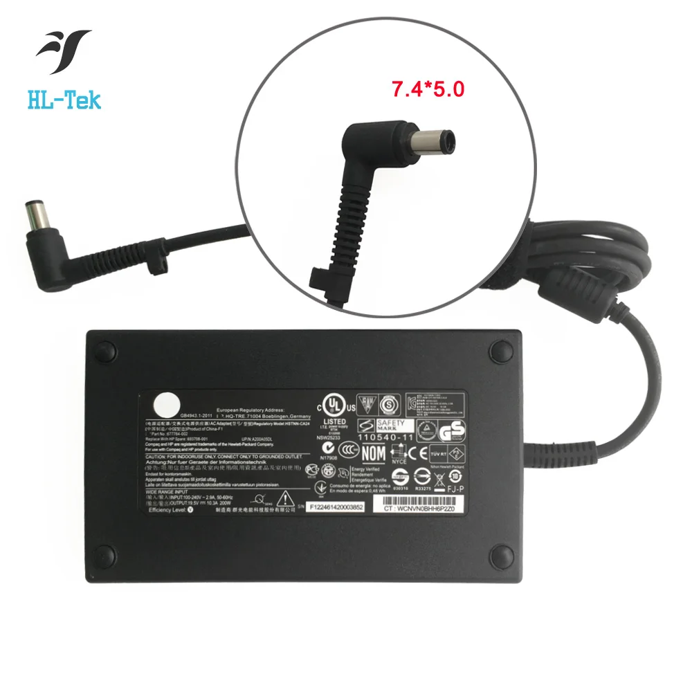 Оригинальное зарядное устройство для ноутбука, 200 Вт, 19,5 В, 10,3 А, адаптер переменного тока для HP 8760 Вт M6400 TPN-CA03, большой контакт