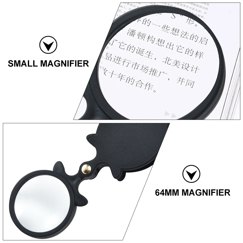 Magnifier Identification Mini Observation 64mm Magnifying Glass Reading Jewelry Small