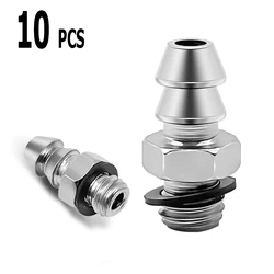 10pcs Pneumatic Fittings 5.5mm/3.5mm/1.5mm Air Pneumatic Connect Hose to M3 M4 M5M6 Male Mini Barb Fitting PC4-M5 Copper Plating