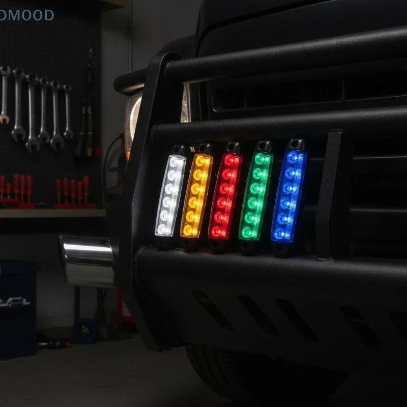【CR】24V 6 LED Truck Side Marker Lights Easy Install Super Bright Exterior Warning Lighting for Lorry Commercial Vehicles