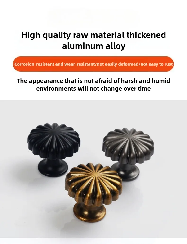 3 Stück Minimalistische Schubladenknöpfe im Europäischen Stil aus Massivem Aluminiumlegierung, DIY-Ziehgriff, Klassischer Luxus-Schubladenknopf, Schranktürgriff – Detail 4