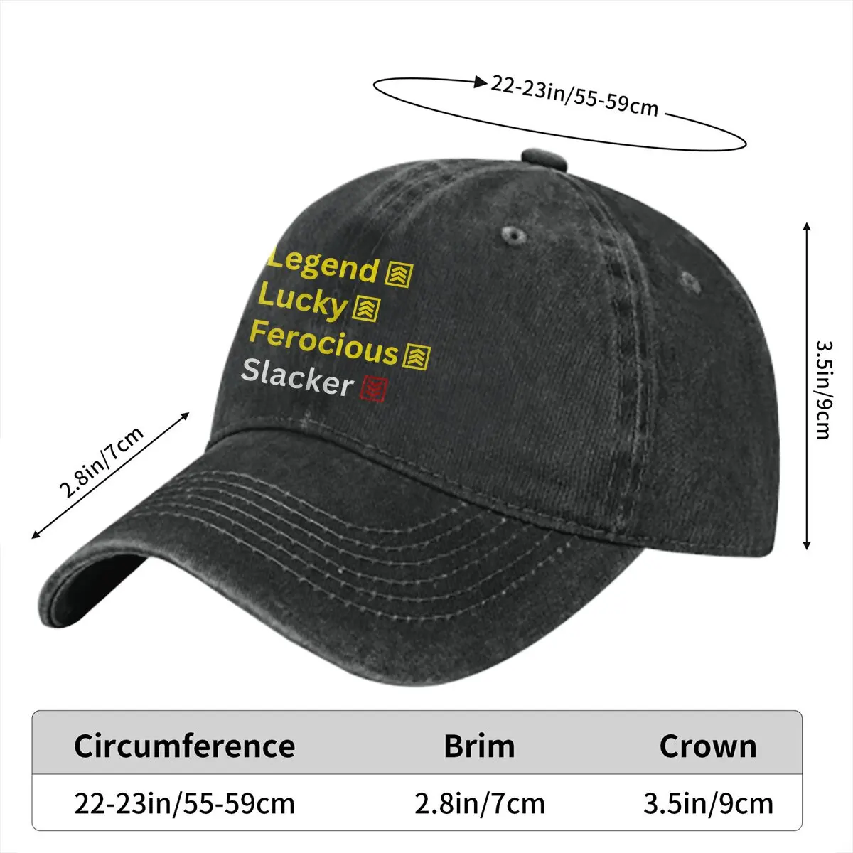Legend Slacker Best Passive Skills Graphics Baseball Cap Men Hats Women Visor Protection Snapback Palworld Caps