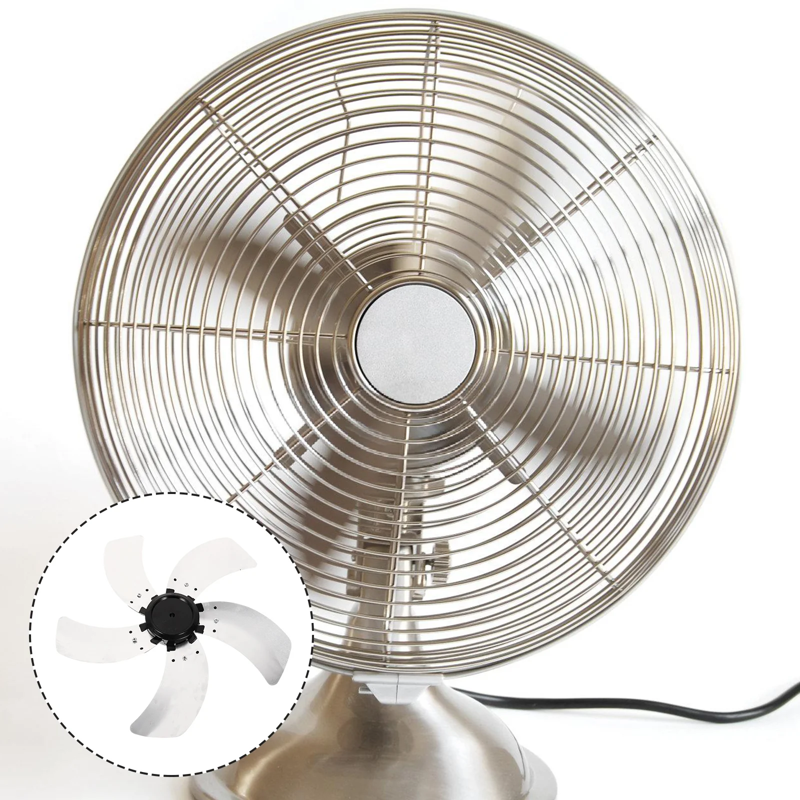 Reemplazo de aspas de ventilador de aleación de aluminio para ventiladores eléctricos de suelo de pie, accesorios de hoja de Metal de aire alto
