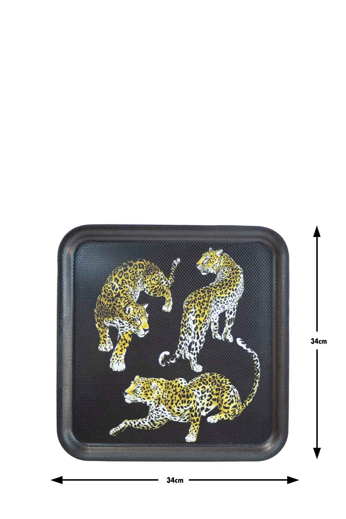 

2 pcs leopard print tray Lux non-slip serving serving serving square tray luxury 2022 tray Tea tray