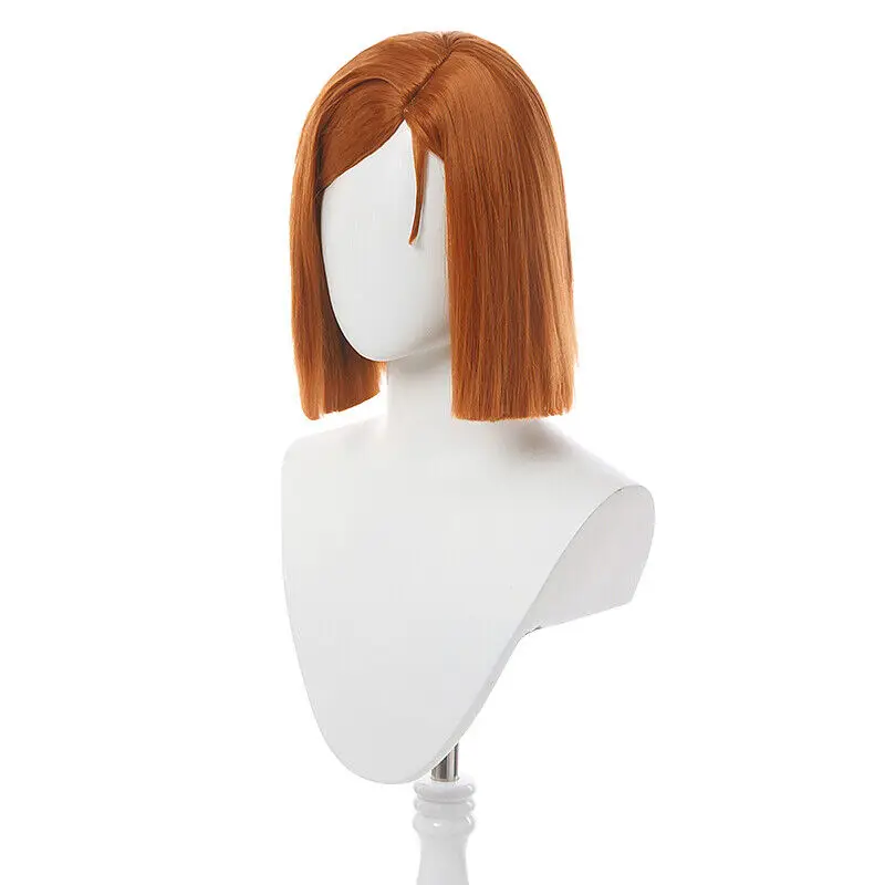 Jujutsu Kaisen Nobara Kugisaki Cosplay Wig 30cm Brown Synthetic Short Straight Hair