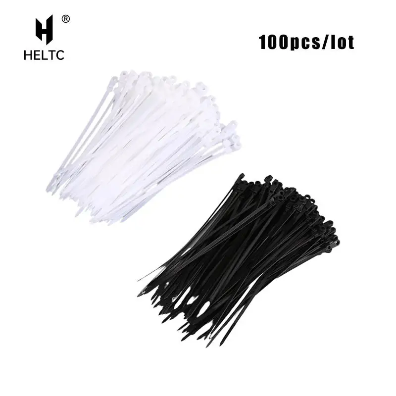 100Pcs Screw Hole Cable Ties Fixed Cable Tie Nylon Cable Zip Ties With Screw Hole Mount Self Locking Loop Wrap Bundle Tie Straps