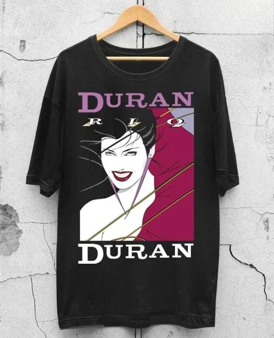 Retro Durand Band T-Shirt, 90er-Jahre Band T-Shirt Retro Unisex T-Shirt mit Aufdruck Alltägliches Freizeit-Kurzarmshirt