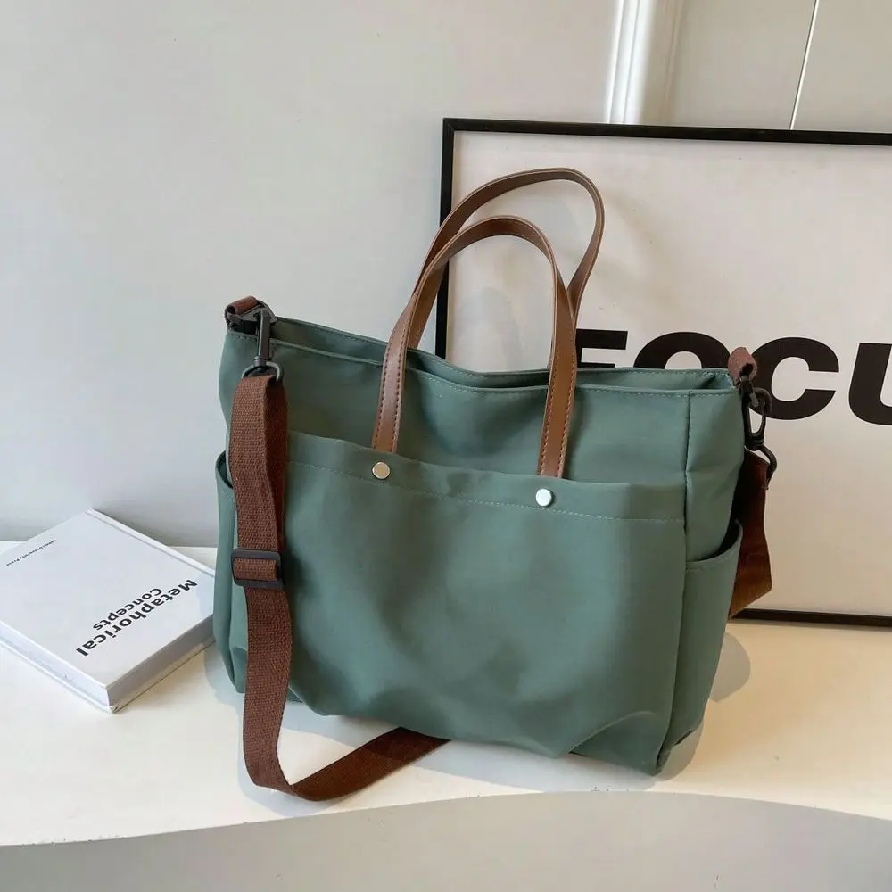 

MultiPocket Handheld Tote Bag, Simple And Fashionable Shoulder Crossbody Bag, Lightweight And Foldable For Shopping, Travel, Of