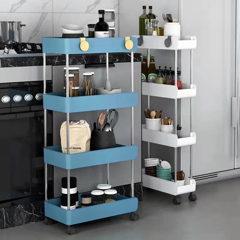 【 Jian Jian Feng Department Store 】 Narrow body multi-layer storage rack, movable small cart, bathroom, kitchen, seam storage ar