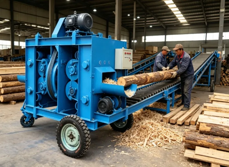 Wood Chipper Shredder Sawdust Machine, Wood Chips Crushing Equipment For Wood Pellet Production Line