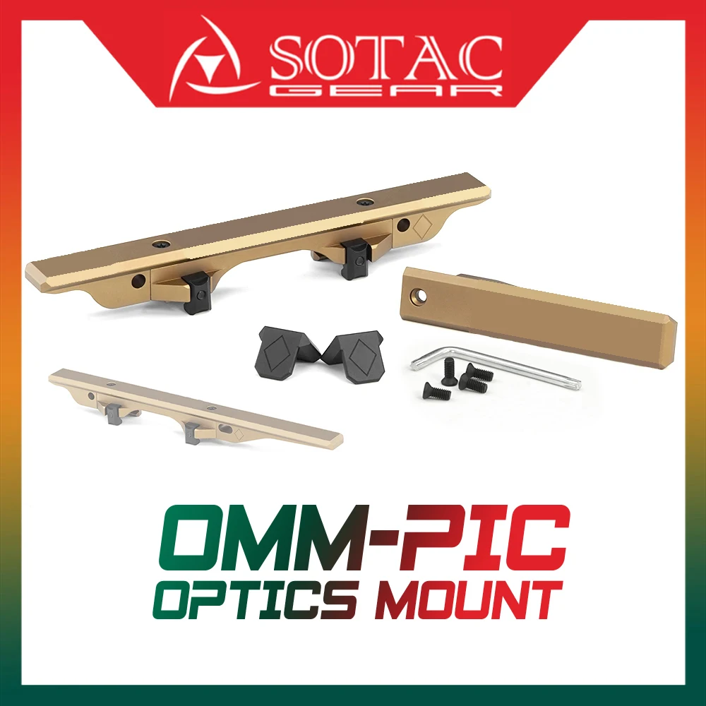 

SPECPRECISION-Tactical Optic OMM-PIC Mount Modular Lightweight Elevated Pattern for AR Airsoft, New, 2023