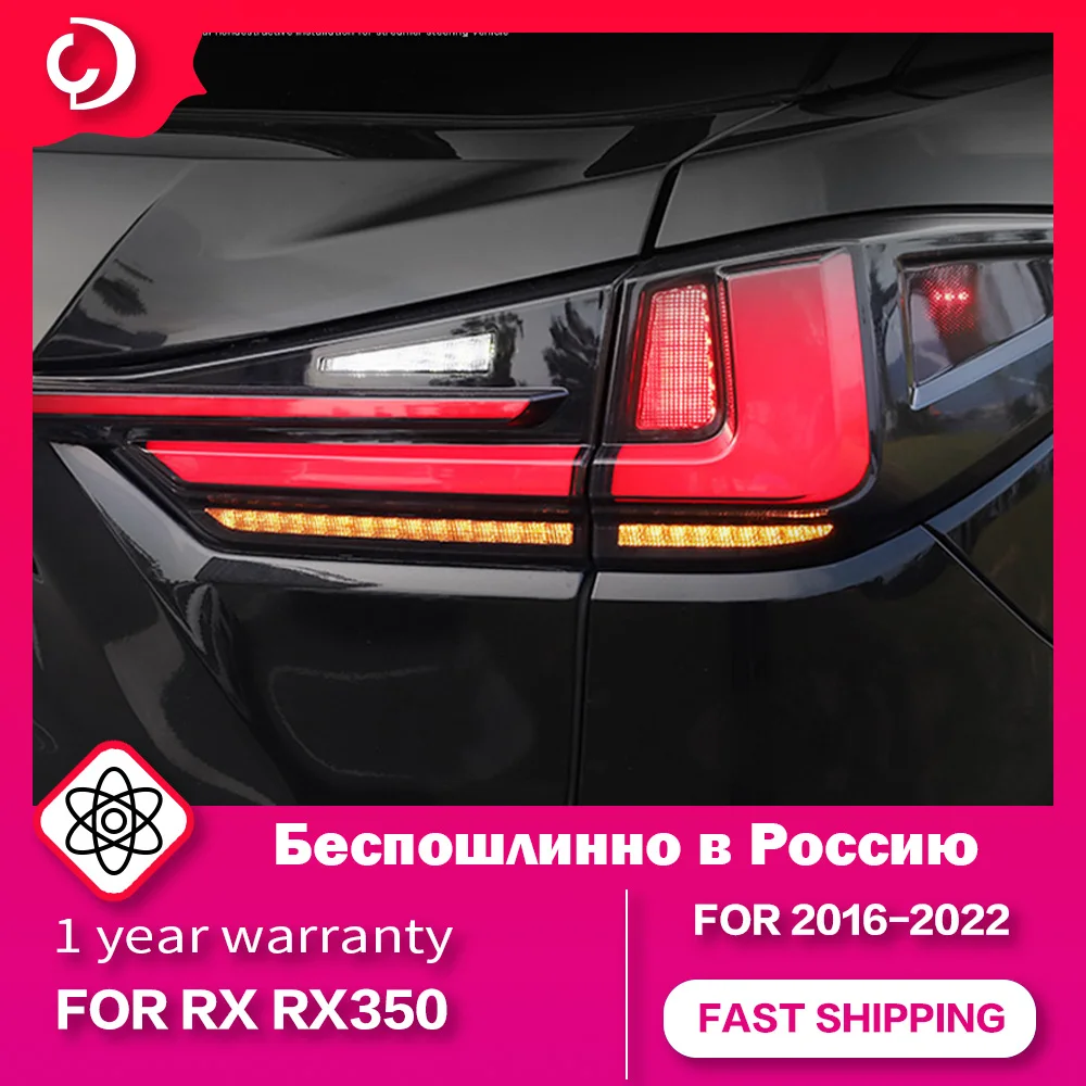 Taillights for Lexus RX 2016-2022 RX300 350 RX 450H LED Dynamic Running Turn Signal Rear Reverse Backup Lamp Accessories