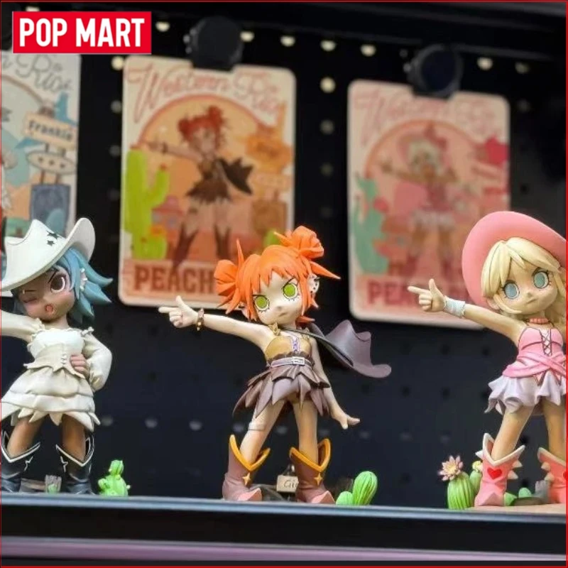 

POP MART Peach Riot Western Riot Series Frankie Blind Box Cute Poppy Anime Figurine Model Toy Gigi Collection Toy Gift