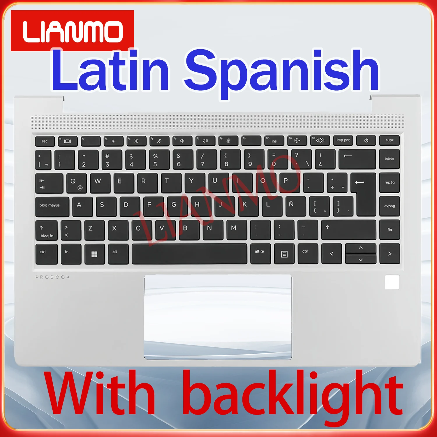 Latin Spanish/Russian/UK/US layout for HP Probook 440 G10 445 G10 C-shell backlight keyboard