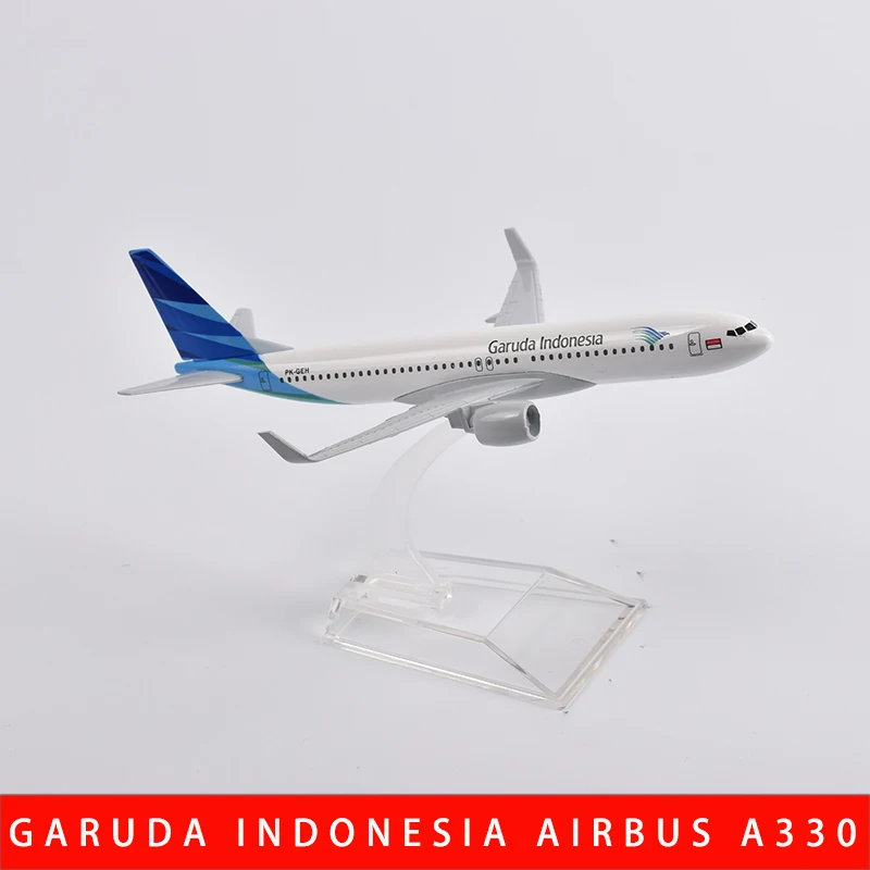 JASON TUTU Modelo de Avión a Escala 1/400 de Metal Fundido a Presión, Garuda Indonesia Airbus A330 B747, 16CM, Miniatura Auténtica de Colección, Regalo