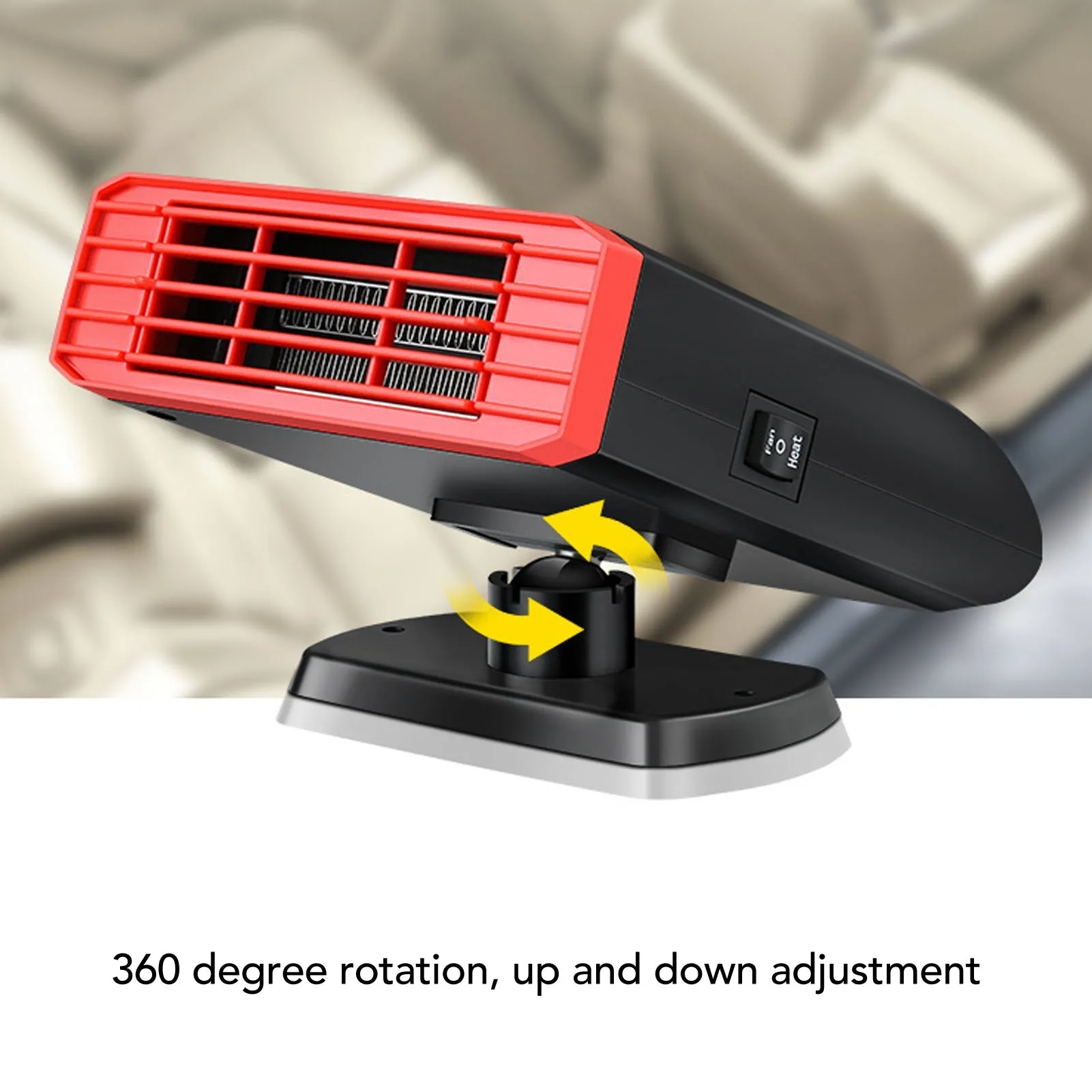 

Портативный автомобильный обогреватель 24 В, 150 Вт, 2 в 1, обогрев, охлаждение, обогреватель лобового стекла, размораживатель, быстрый нагрев, вилка в прикуриватель