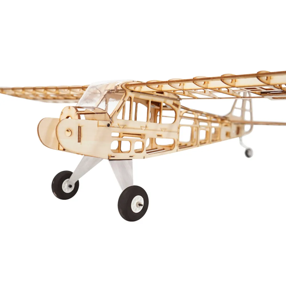 RC AirPlanes Laserowo wycinane drewno balsa Zestaw do samodzielnego montażu Rozpiętość skrzydeł 1010 mm J3 Rama Model Zestaw do budowy Woodiness model PLANE