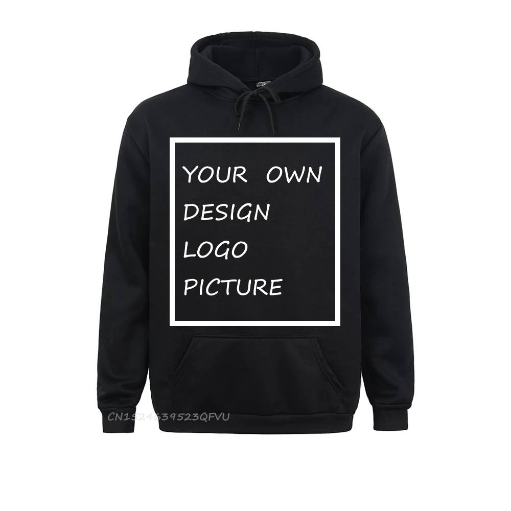 

Men Hoodies Long Sleeve Black Hooded Pullover DIY CUSTOM YOUR DESIGN Gift Hoodie Men Women Fitness Shirts Camisetas Hombre