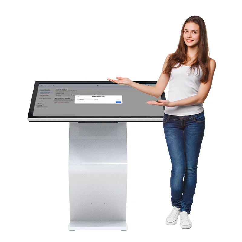 HUSHIDA 32 43 50 55 65 Inch Horizontal Interactive Touch Screen Display  Android System Information Kiosk
