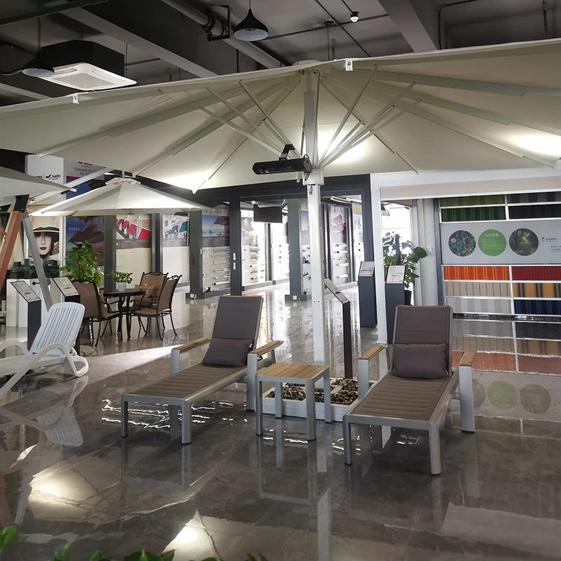 Wodoodporne parasole parasole stoją ogrodowa dużą restauracją Cafe Hotel Market komercyjny aluminiowy parasol Patio 3x4