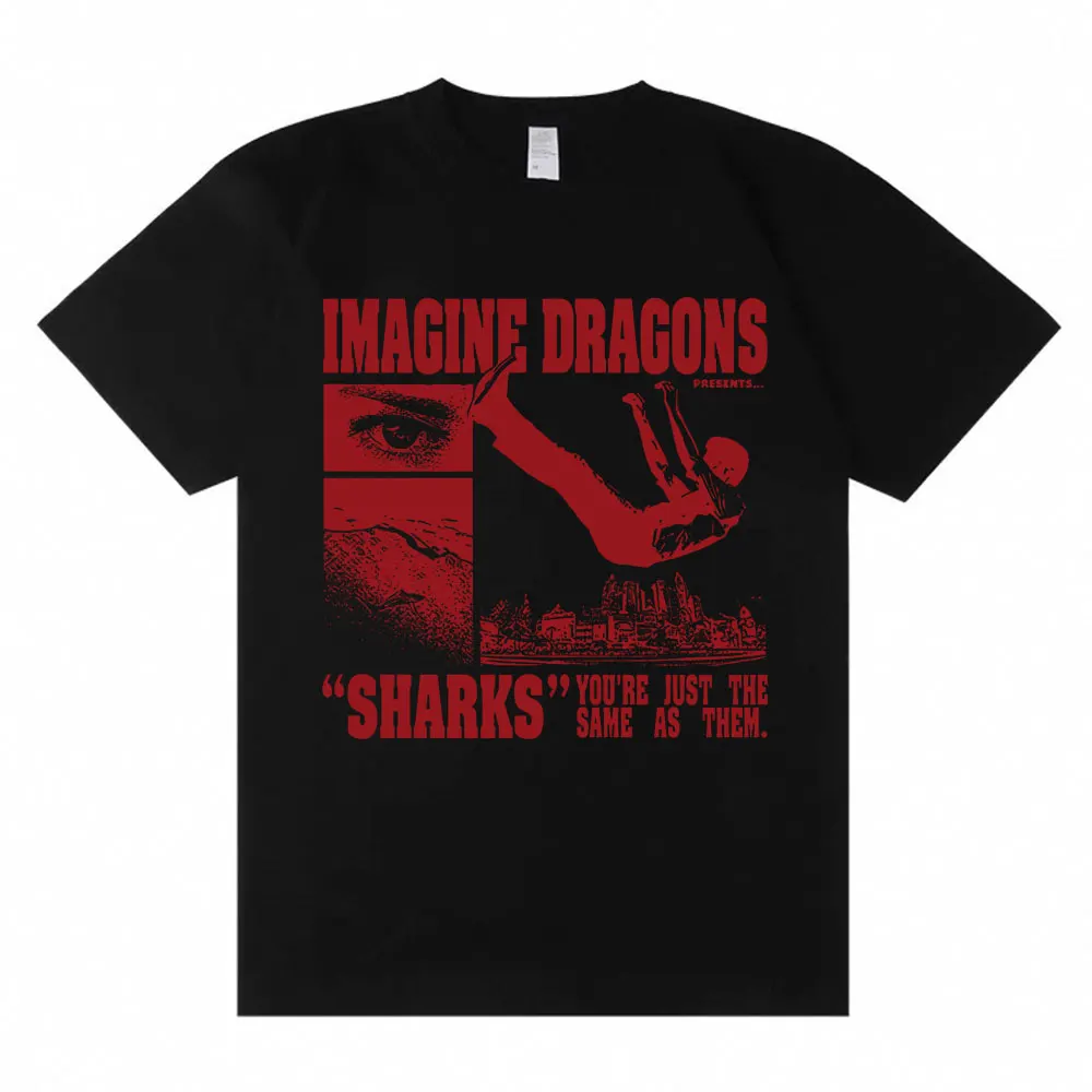 

Imagine Dragons Loom Tour 2025 T Shirt Men Women Vintage Fashion T Shirts High Quality Soft Cotton Hip Hop T-shirts Streetwear