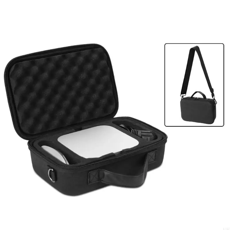 حقيبة حمل مقاومة للصدمات ذات سعة كبيرة وغطاء صلب واقٍ مع مقبض مريح لملحقات المضيف الصغير K1KF