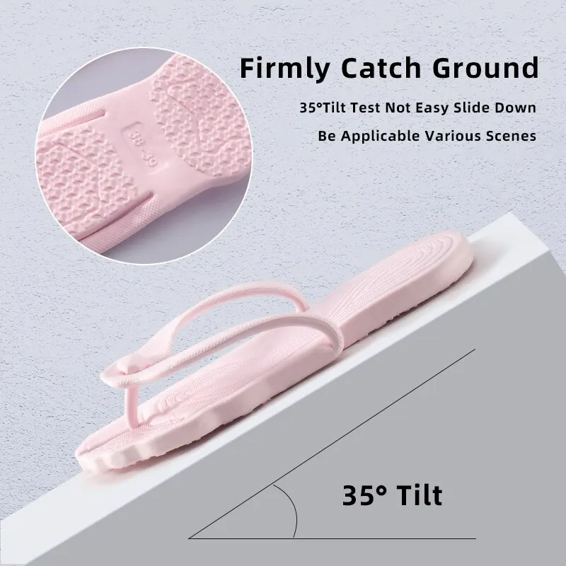 1Pair of Portable Folding Slippers for Travel and Business Trip Couple Beach Flip-flops, Hotel Bath Anti-skid Slippers