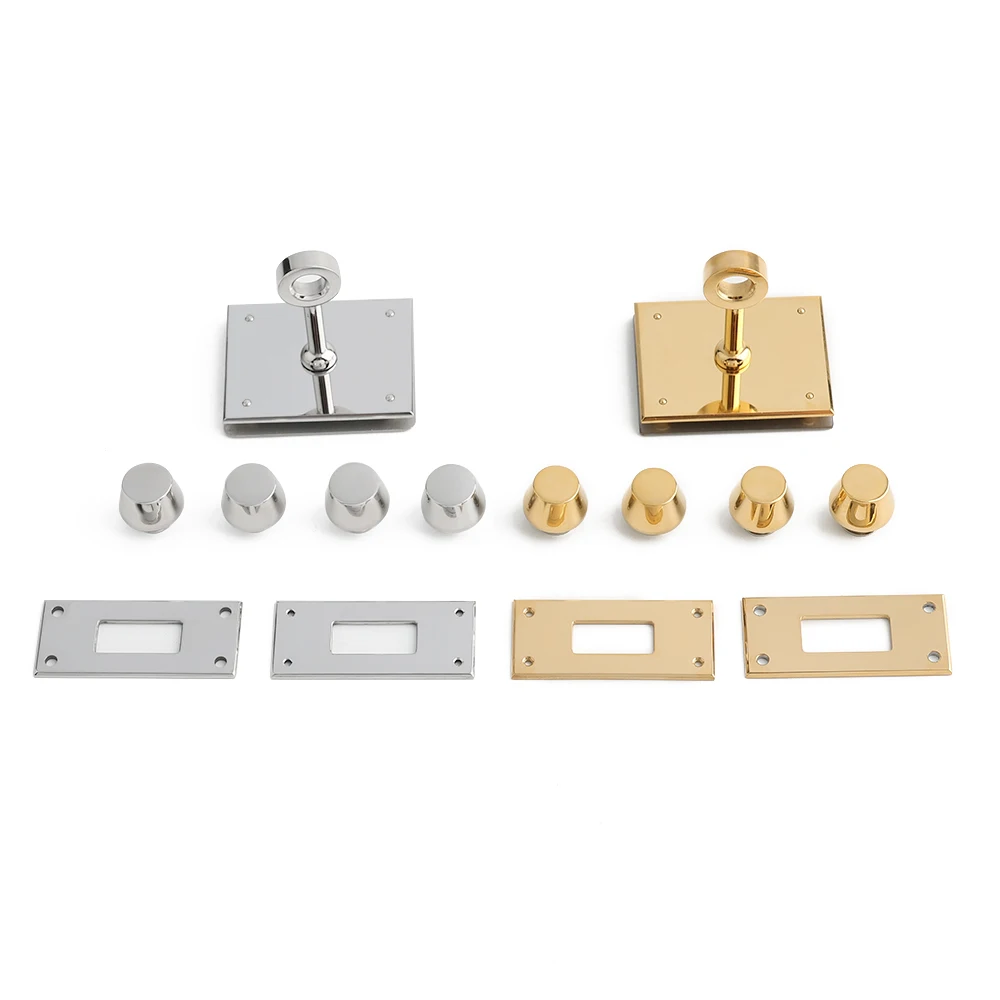 1/3Sets 100% Stainless Steel New Bag Locks Swivel Clasp with Key For Women Handbag Purse Tote Turn Lock Set Accessories High-end