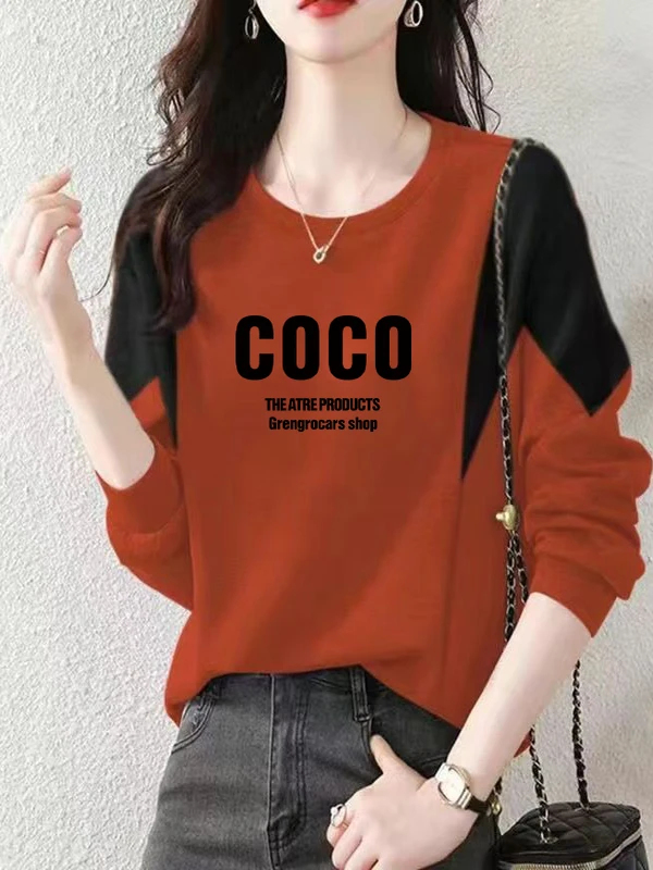 

Warm Mercury Print Slim Fit Base Layer Shirt Women's Style Fleece Lined Long Sleeve round Neck Casual Top for Autumn Winter