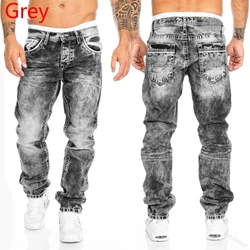New 2025 high-quality Fashion Casual Cotton Business Black Denim Pants Male Trousers Men's Stretch Regular Fit Jeans S-XXXL